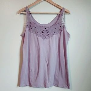 Old Navy Lavendar Lace Tank Top